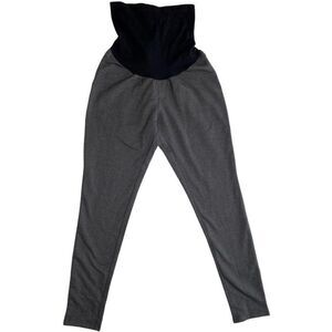 Motherhood Maternity French Terry Leggings Women's LARGE Gray Secret-Fit Waist‎